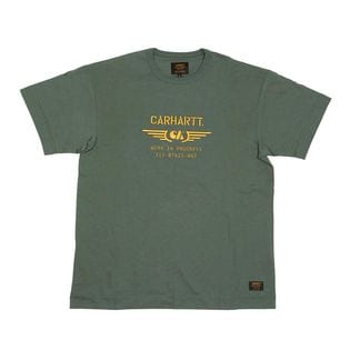 【Sサイズ/カーキ】[CARHARTT] Tシャツ S/S CA WINGS T-SHIRTS