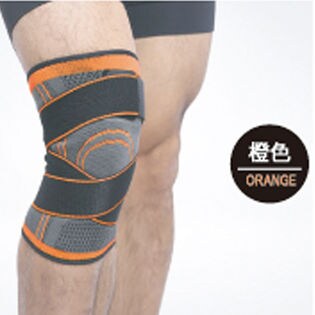 【オレンジ・XL】膝サポーター スポーツ 2枚セット ベルト式 固定 保護 ゴルフ ランニング
