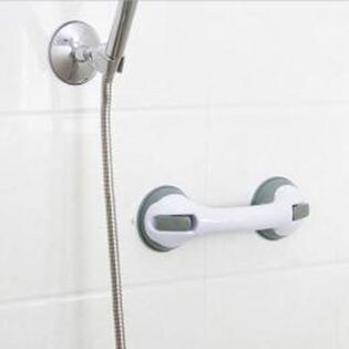 【グレー】簡単設置でしっかり固定！浴室転倒防止どこでも手すり＜2個セット＞