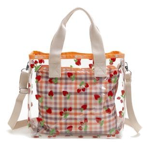 [LeSportsac] トートバッグ SM GLASS  2 IN 1 TOTE オレンジ系