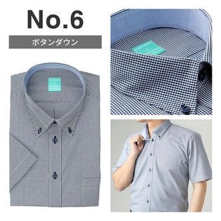 【No.6／L(41)】接触冷感ワイシャツ半袖 抗菌防臭＆吸水速乾