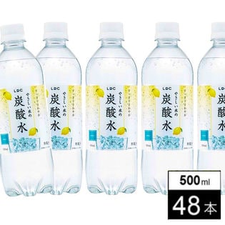 ＜500ml×48本＞レモン炭酸水 やさしい水の炭酸水(国産)レモン