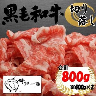 【計800g(400g×2)】牧場直送！九州産黒毛和牛切り落とし