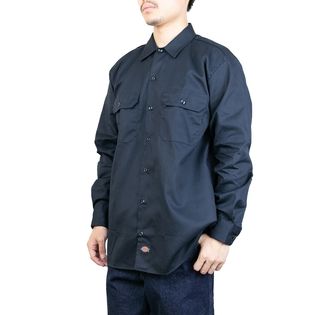 Mサイズ[Dickies]ワークシャツ L/S WORK SHIRT ネイビーを税込・送料込