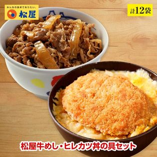 【松屋/2種類計12食】【松のや監修】ヒレカツ丼の具&プレミアム牛めしの具セット
