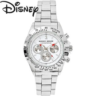 [白×グレー] 世界限定 ディズニー ミッキー 腕時計 ユニセックス スワロフスキー 日常生活 防水