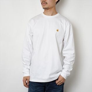 Lサイズ[Carhartt WIP]メンズ Tシャツ L/S CHASE T-SHIRT ホワイト