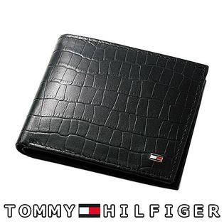 TOMMY HILFIGER トミーヒルフィガー  二つ折り財布 ワニ型押し