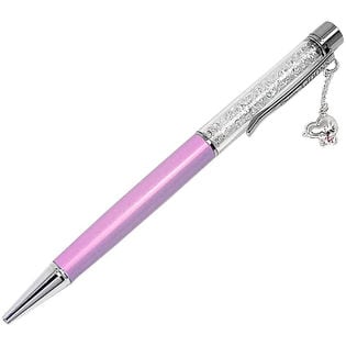 スヌーピースワロフスキーチャーム付き ボールペン 18金仕上げ【スワロフスキー ボールペン】スヌーピー チャーム 筆記