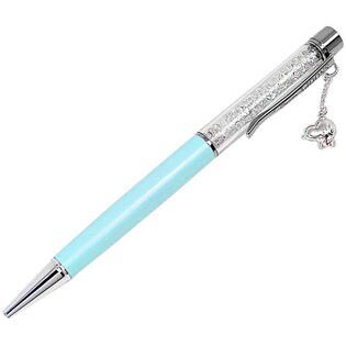 スヌーピースワロフスキーチャーム付き ボールペン 18金仕上げ【スワロフスキー ボールペン】スヌーピー チャーム