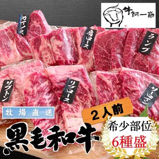 【2人前/6種計300g】【牧場直送】九州黒毛和牛希少部位食べ比べ