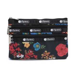 [LeSportsac]ポーチ 3-ZIP COSMETIC ブラック E477
