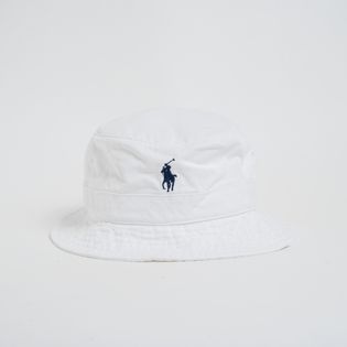 L-XLサイズ[POLO RALPH LAUREN]ハット LOFT BUCKET HAT ホワイト