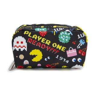 LeSportsac×PACMAN]ポーチ RECTANGULAR COSMETIC ブラック系を税込