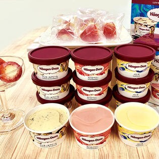 【日替数量限定】＜先行チケット利用NG＞【計22個】ハーゲンダッツ&苺アイスセット