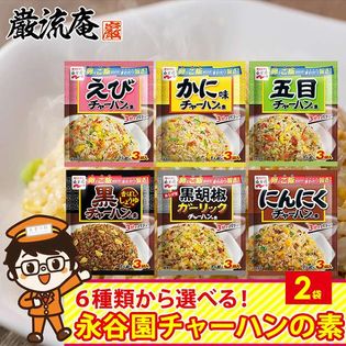 【2袋】チャーハンの素 炒飯の素(えび/かに/五目/黒/黒胡椒/にんにく)