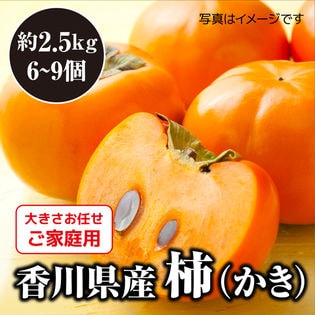 【予約受付】10/21~順次出荷【約2.5kg】香川県柿（ご家庭・不揃い）2箱同時申込で2kgおまけ