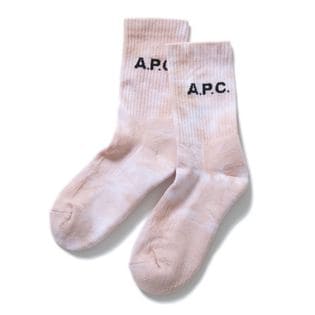 約23-24.5cm [A.P.C]靴下 W'S SKY SOCKS ピンク系