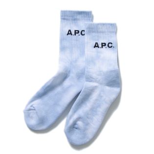 約23-24.5cm [A.P.C]靴下 W'S SKY SOCKS ブルー系