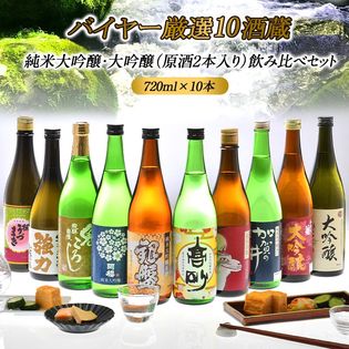 【720ml×10本】10酒蔵の純米大吟醸・大吟醸（原酒2本入り）