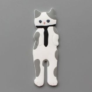 【A.ネクタイ猫】ねこ マグネットフック かわいい 磁石 猫 デザイン 猫グッズ 雑貨 磁石