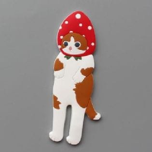 【B.いちご猫】ねこ マグネットフック かわいい 磁石 猫 デザイン 猫グッズ 雑貨 磁石