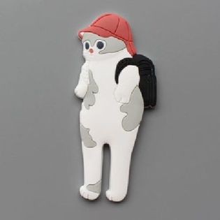 【C.旅行猫】ねこ マグネットフック かわいい 磁石 猫 デザイン 猫グッズ 雑貨 磁石