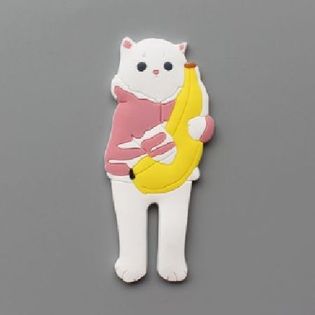 【E.バナナ猫】ねこ マグネットフック かわいい 磁石 猫 デザイン 猫グッズ 雑貨 磁石