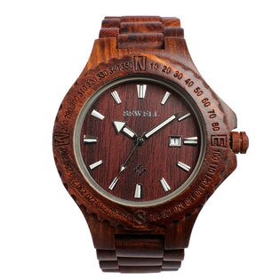 木製腕時計 日本製ムーブメント 日付機能 47mmビッグケース WDW012-01