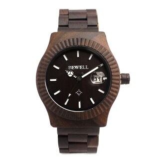 木製腕時計 日本製ムーブメント 日付カレンダー 40mmケース WDW015-03