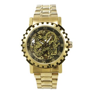 自動巻き腕時計 ゴールドカラーフルスケルトン腕時計 ATW014-GLD メンズ腕時計