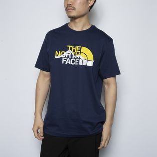 Mサイズ[THE NORTH FACE]Tシャツ M S/S MOUNTAIN LINE ネイビーを税込 