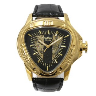 自動巻き腕時計 ATW039-YGBK トライアングルケース フルスケルトン ゴールド 三角時計