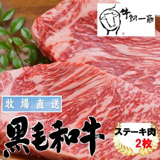 【計300g(150g×2枚)】牧場直送！ 九州産　黒毛和牛ロースステーキ