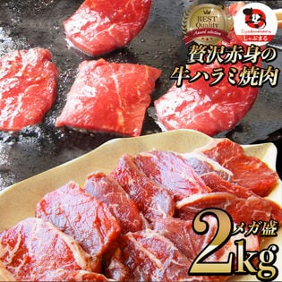 【2kg】牛 ハラミ 焼肉 牛肉 メガ盛り（250g×8パック）