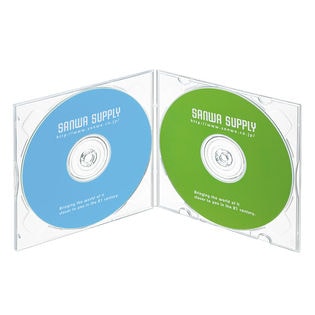 Blu-ray・DVD・CDケース（2枚収納ソフトタイプ・10枚セット）　サンワサプライ