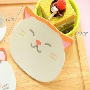 6枚セット】猫 コースター シリコン 猫 ネコ にゃんこ コースター
