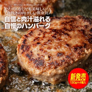 【520g(130g×4)】ふつうにおいしいハンバーグ