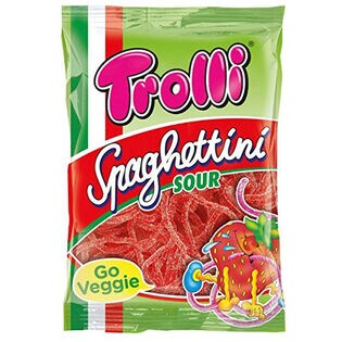 【3袋】トローリ　スパゲッティサワーストロベリー(グミ)　100g