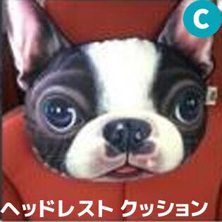 【C】ヘッドレスト クッション 車 椅子 チェア カー用品 ネックパッド 猫 犬 かわいい
