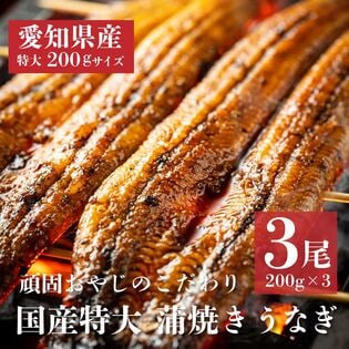 【3尾】頑固おやじのこだわり蒲焼きうなぎ【愛知県産】