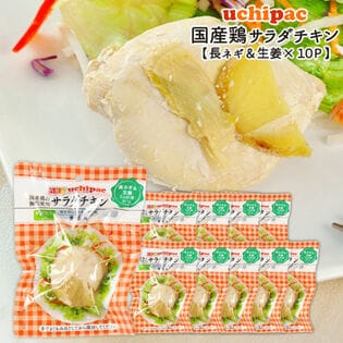 【100g×10P】国産素材のサラダチキン（長ネギ＆生姜）