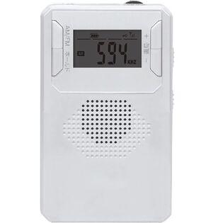 充電式 FM/AM ポケットラジオ ワイドFM対応 S-BPRDWH ホワイト