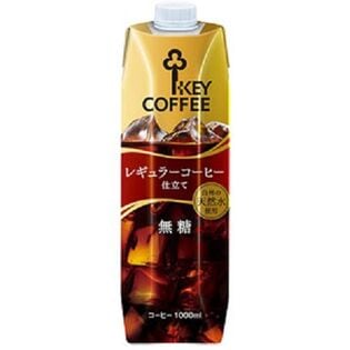 【1000ml×12本】キーコーヒーレギュラーコーヒー仕立て リキッドコーヒー【無糖】