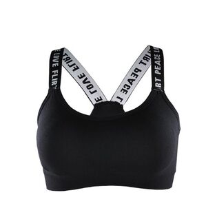 【ブラック】スポーツブラ スポブラ ナイトブラ カップ付きインナー おしゃれ かわいい