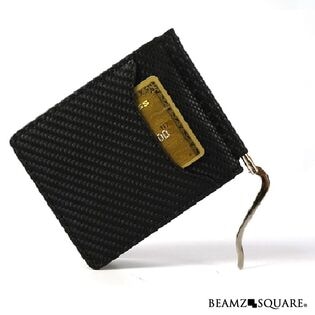 BEAMZSQUARE カーボンレザー マネークリップ BS-10310BK