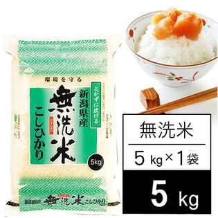 【5kg】令和5年産 越後の米 新潟県産 コシヒカリ 無洗米