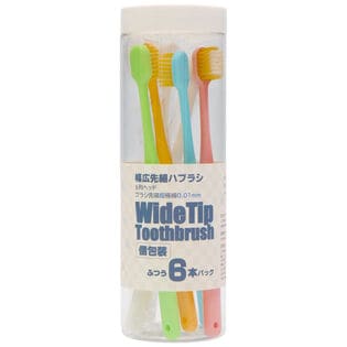 【計24本】幅広先細ハブラシ ふつう 6本パック ×4点セット