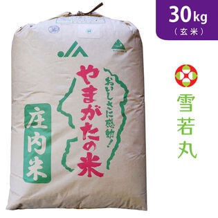 【30kg(30kg×1袋)】令和5年産【玄米】山形県産雪若丸