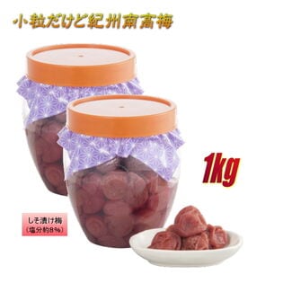 【1kg/しそ漬け】熊野味匠 小粒だって紀州南高梅干（500g×2パック）